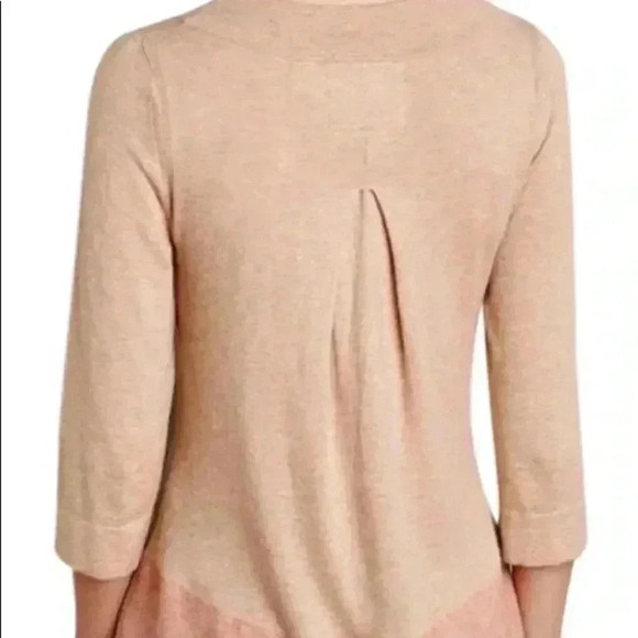 Angel of the North Anthropologie Evi pink sweater size XS cashmere blend - Picture 3 of 8
